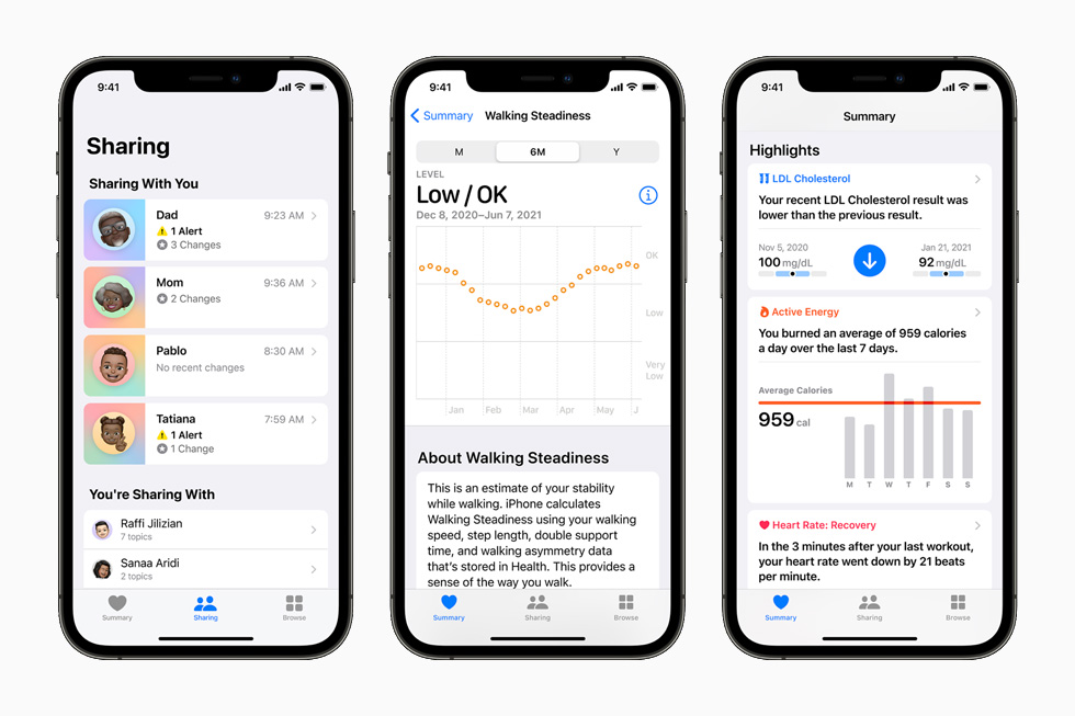 Apple 推出安全共享与全新的健康分析，帮助用户提升个人健康管理-我爱音频网
